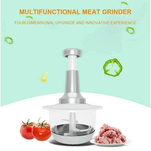 Manual Push Vegetable Chopper – Multifunctional Hand Chopper for Onion, Garlic & Salad