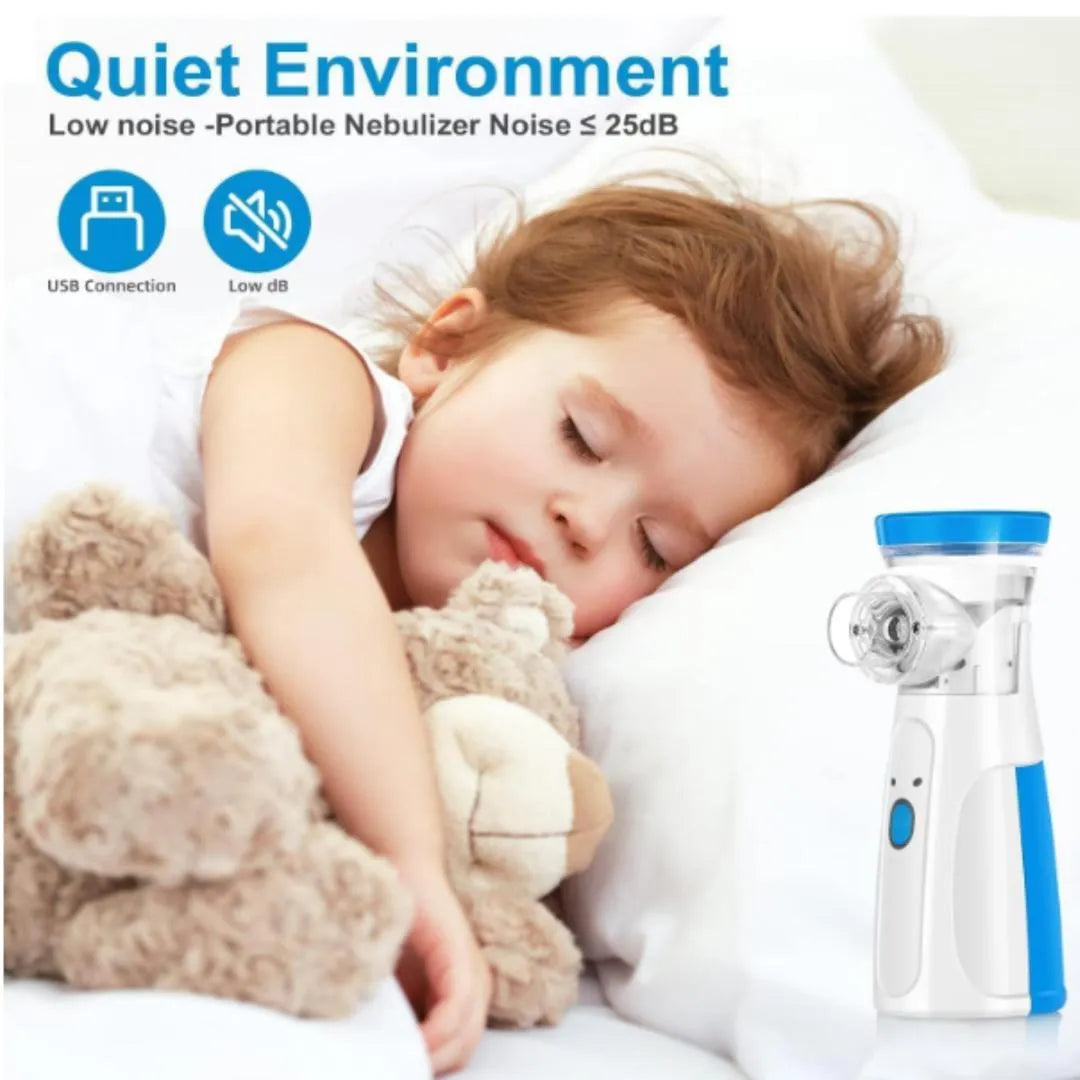 Portable Handheld Nebulizer – Mini USB Mesh Inhaler Machine for Adults & Kids