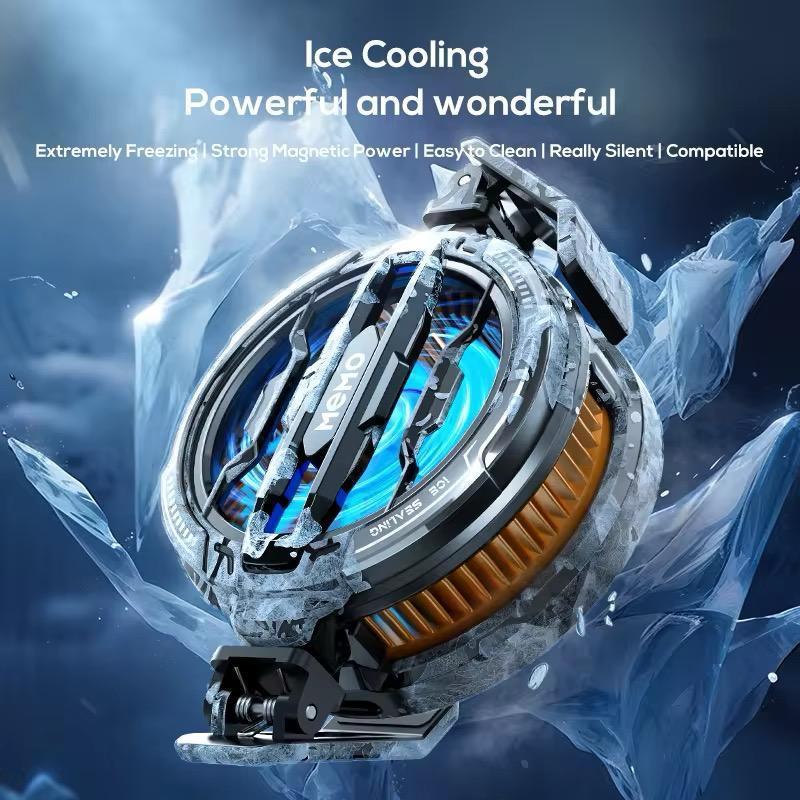 MEMO CX07 Mobile Phone Gaming Cooler – 2-in-1 Magnetic Back-Clip Cooling Fan