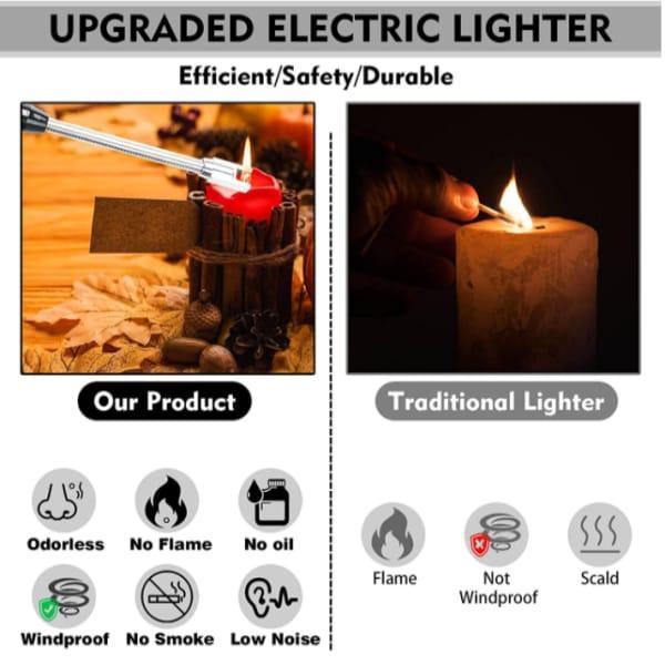 USB Rechargeable Flexible Electric Arc Lighter for Kitchen & BBQ