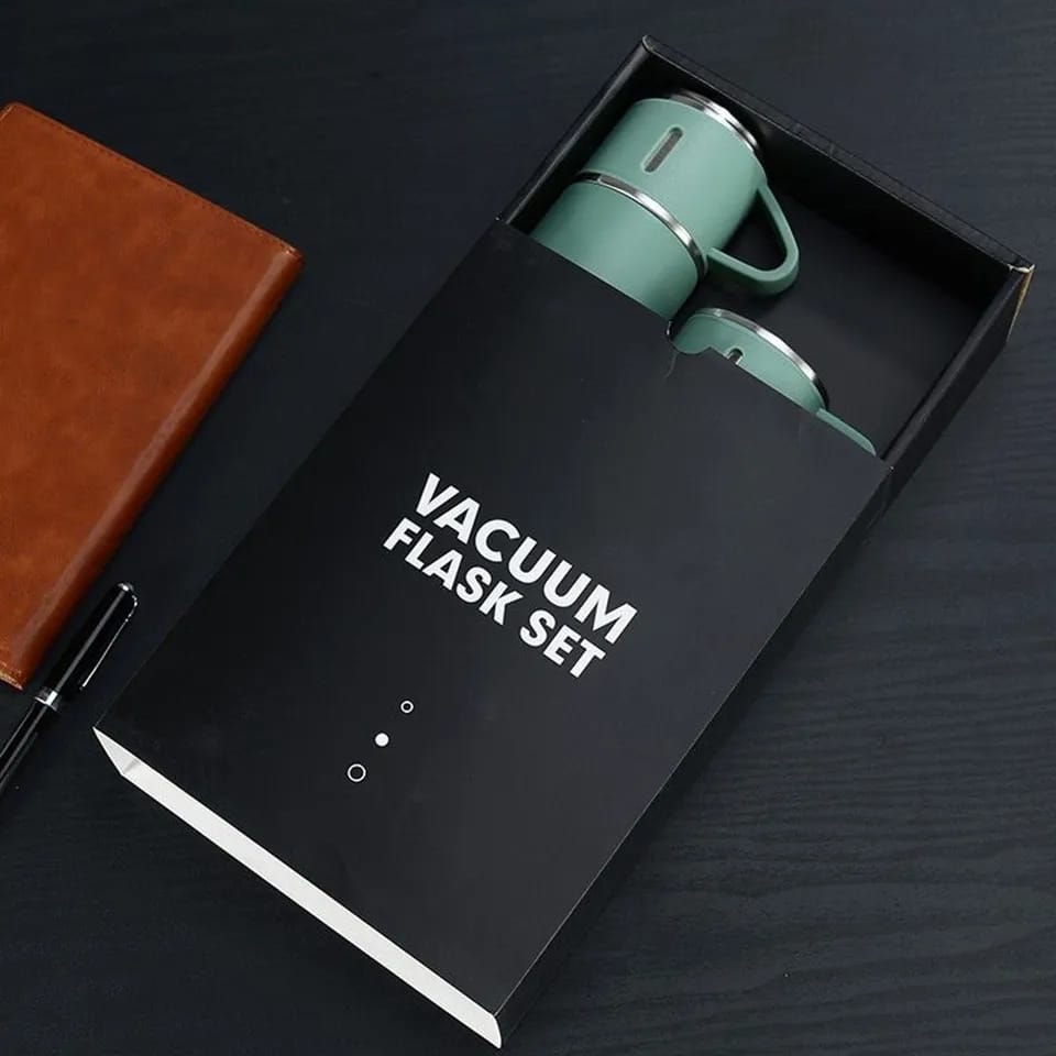 STAINLESS STEEL VACUUM FLASK SET