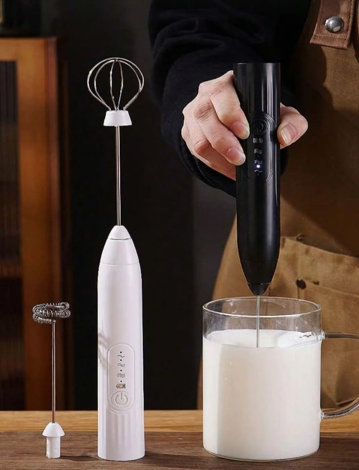 Rechargeable Electric Milk Frother – USB Coffee Foam Maker