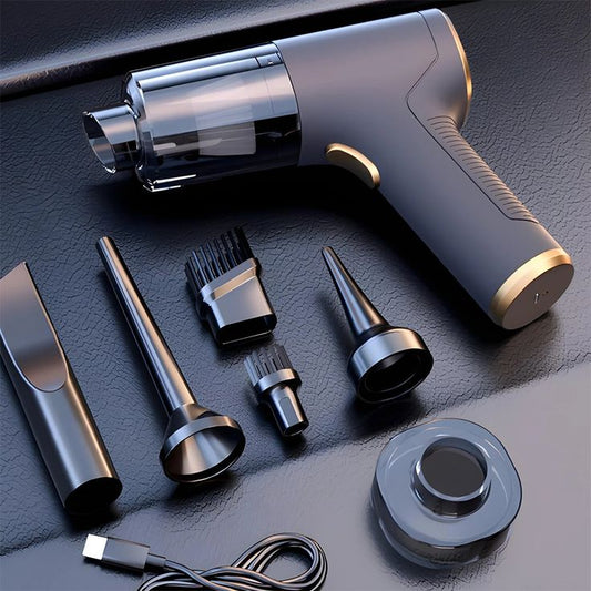 Wireless Mini Vacuum Cleaner – Portable Cordless Car & Home Cleaner with Multiple Attachments