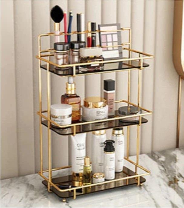 Golden Makeup Organizer