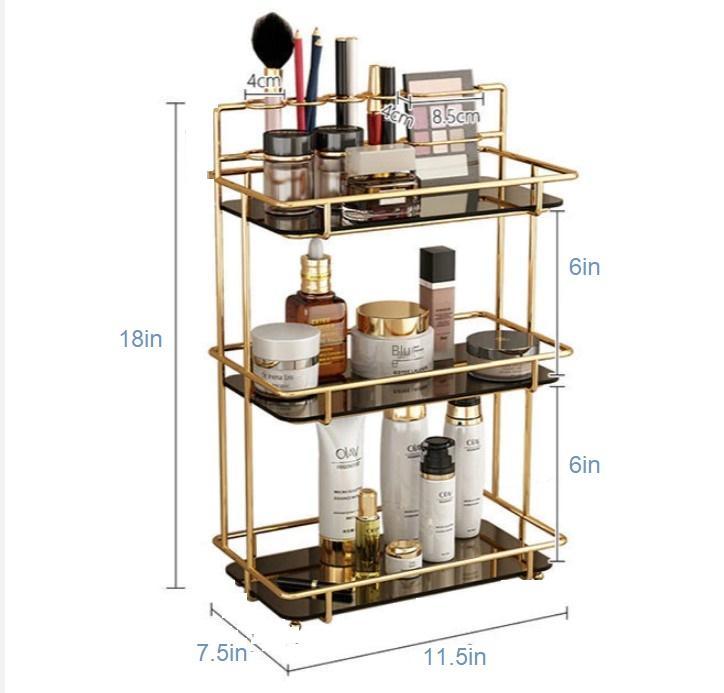 Golden Makeup Organizer