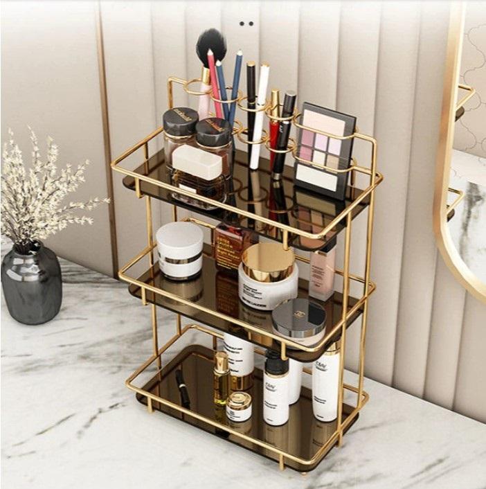 Golden Makeup Organizer