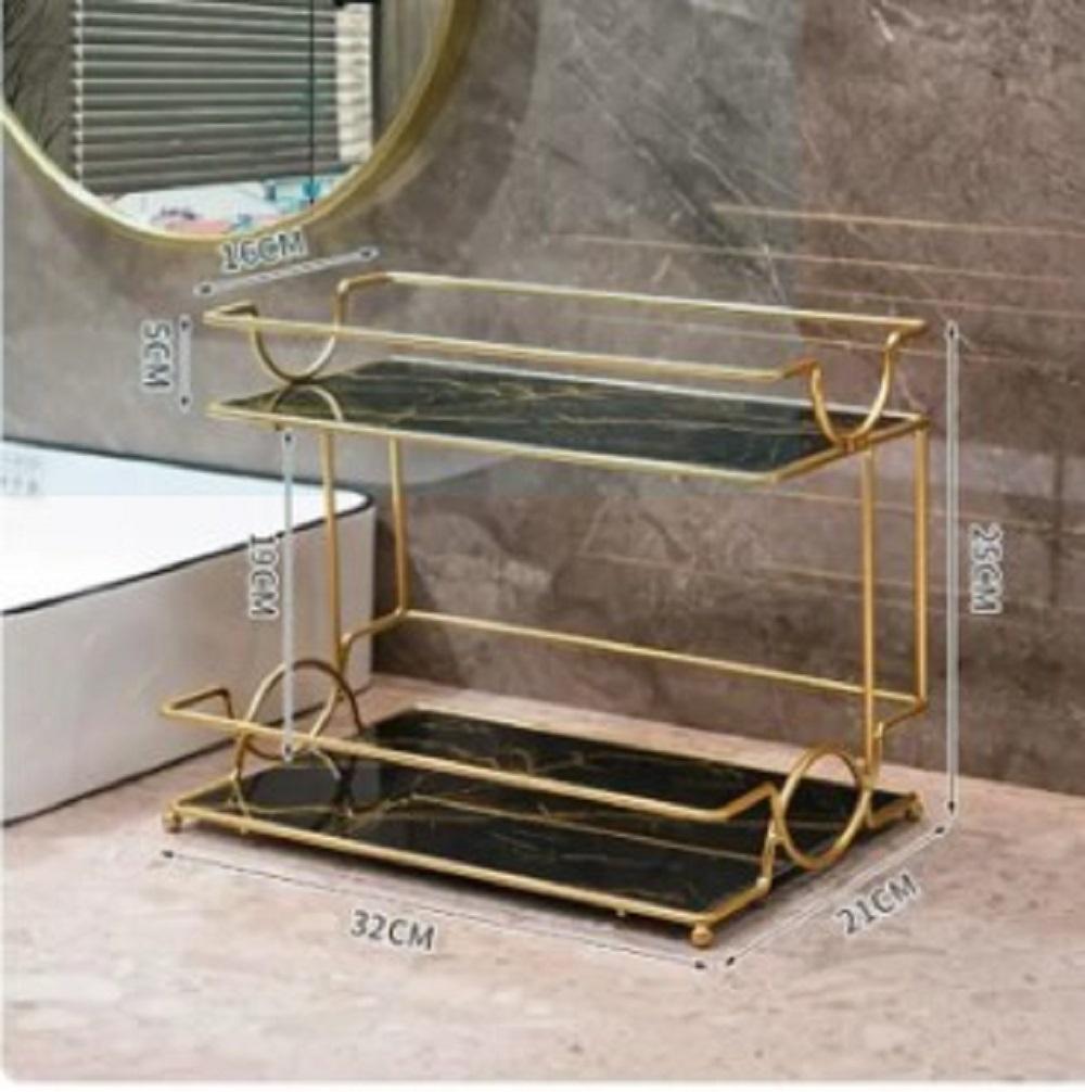 Makeup Organizer with Marble Trays