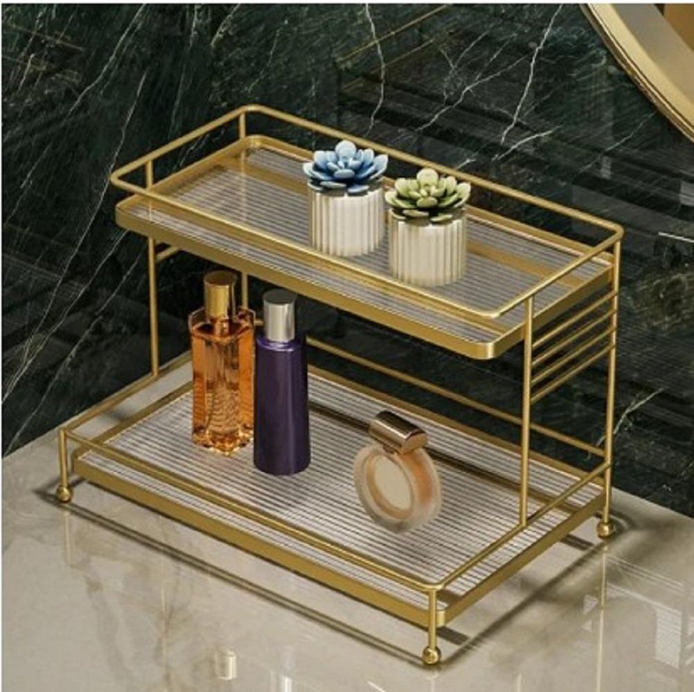 Metal Makeup Storage Rack Compact Durable