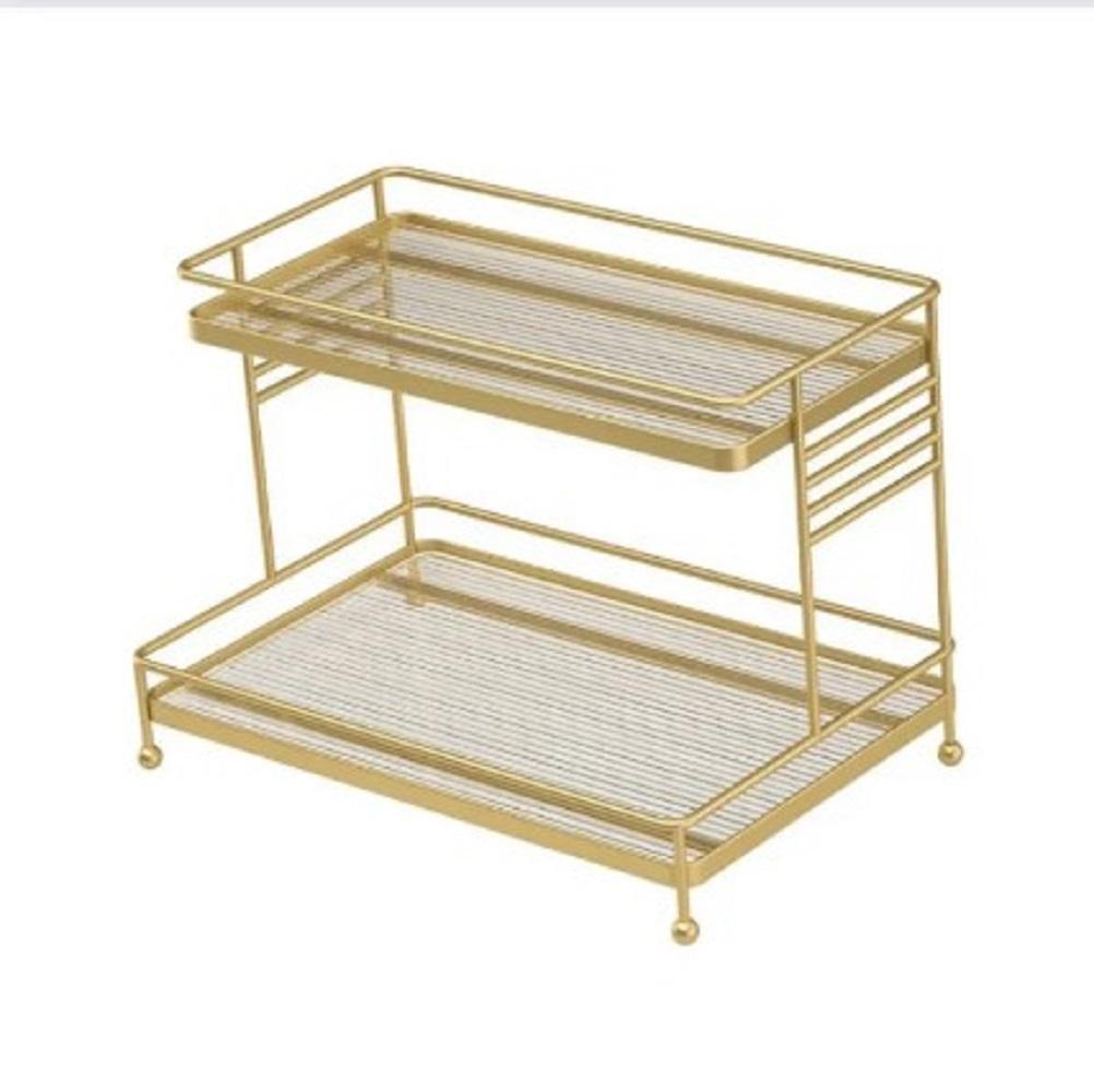 Metal Makeup Storage Rack Compact Durable