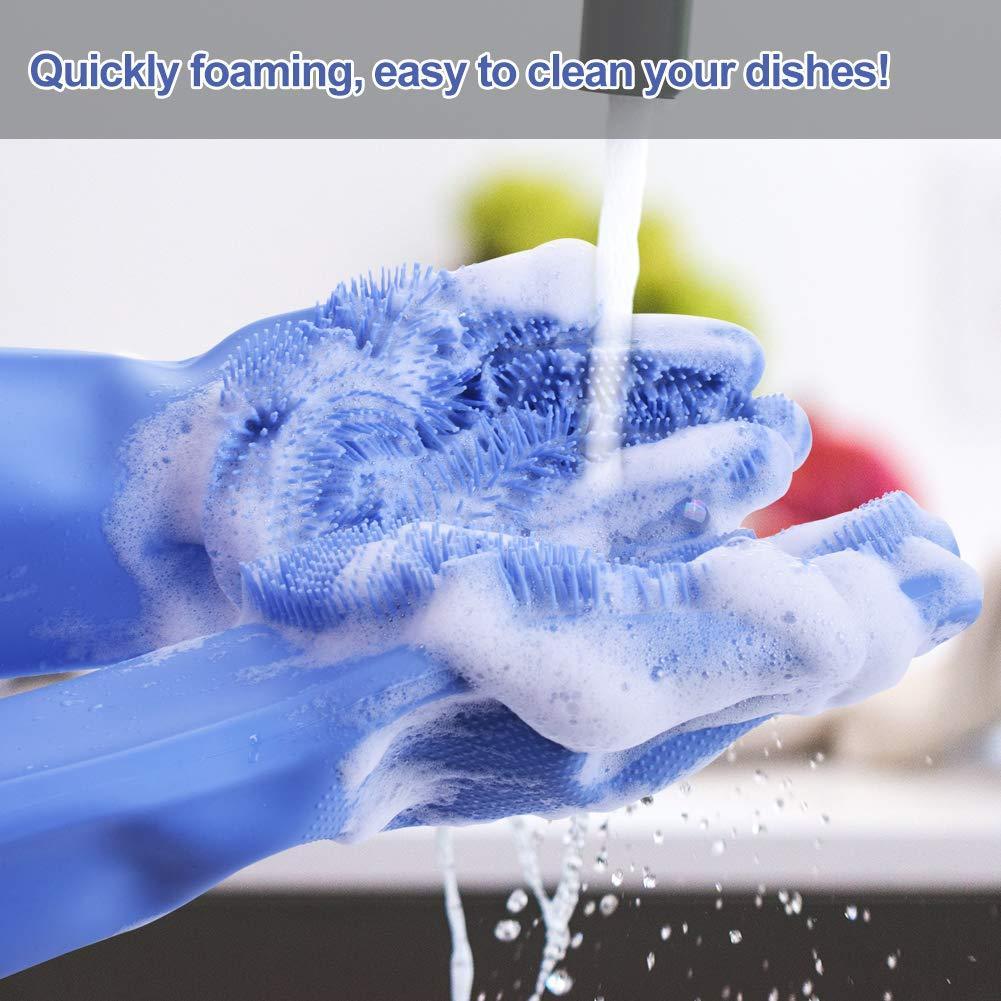 Silicone Dishwashing Cleaning Gloves | Reusable Magic Scrubbing Gloves