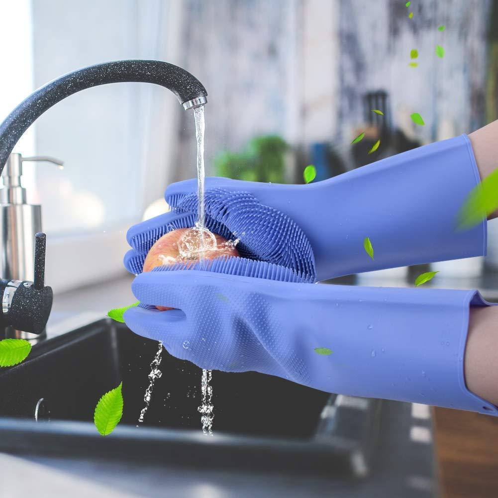 Silicone Dishwashing Cleaning Gloves | Reusable Magic Scrubbing Gloves