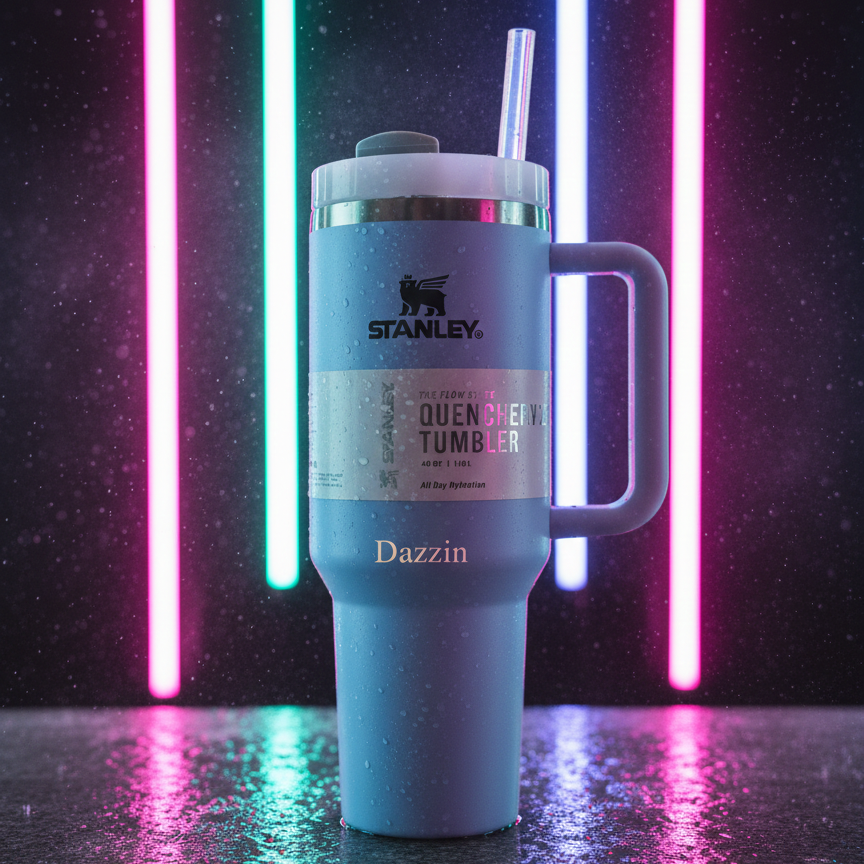 1200ml Vacuum Insulated Travel Tumbler with Handle & Straw | Stainless Steel Thermal Mug
