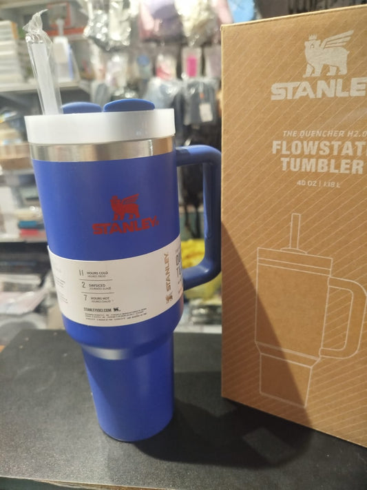 1200ml Vacuum Insulated Travel Tumbler with Handle & Straw | Stainless Steel Thermal Mug