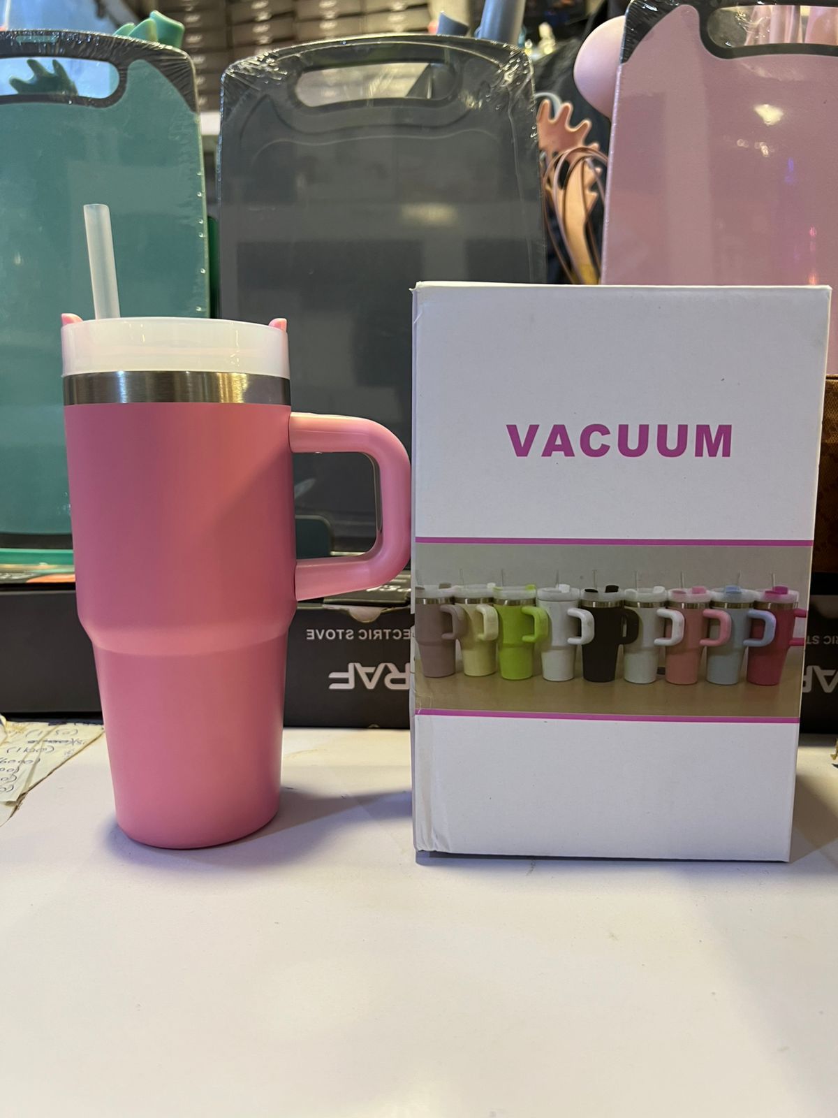 Mini Vacuum Insulated Travel Tumbler with Handle & Straw | Stainless Steel Thermal Mug