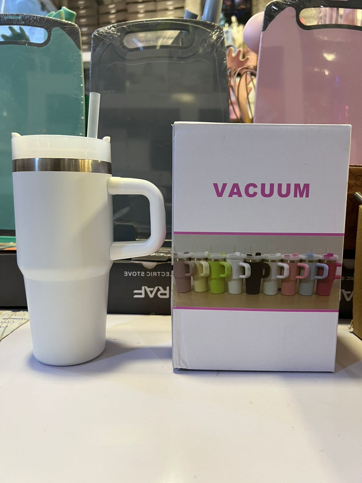 Mini Vacuum Insulated Travel Tumbler with Handle & Straw | Stainless Steel Thermal Mug