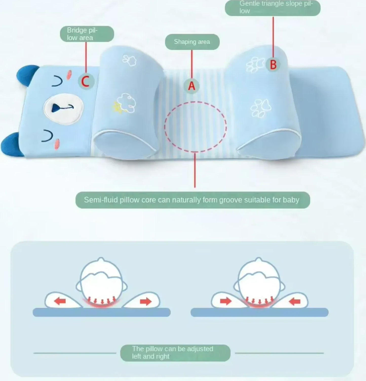 Adjustable Baby Sleeping Support Pillow